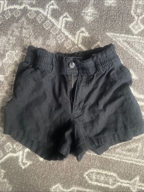 Hollister Black High-Waist Elastic Button-Front Shorts size XS